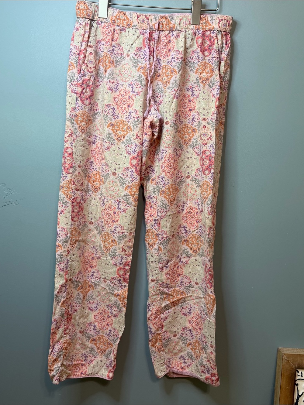 Victoria's Secret Paisley Floral Cotton Modal Lounge Pajama Pants Tassel. Small